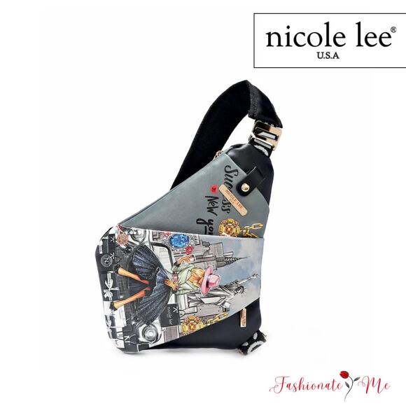 Nicole Lee USA Miranda Vegan Leather Adjustable Strap Slip Pocket Sling Backpack main image 7
